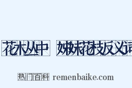 花木丛中·姊妹花枝反义词是什么意思的图片